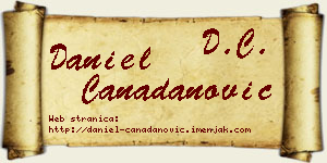 Daniel Čanadanović vizit kartica